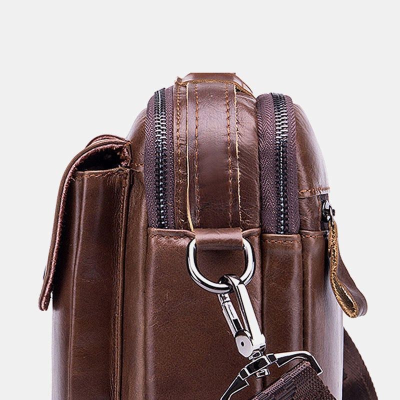 Herre Ægte Læder Vintage Business Taske Crossbody Taske Håndtaske Til Arbejde