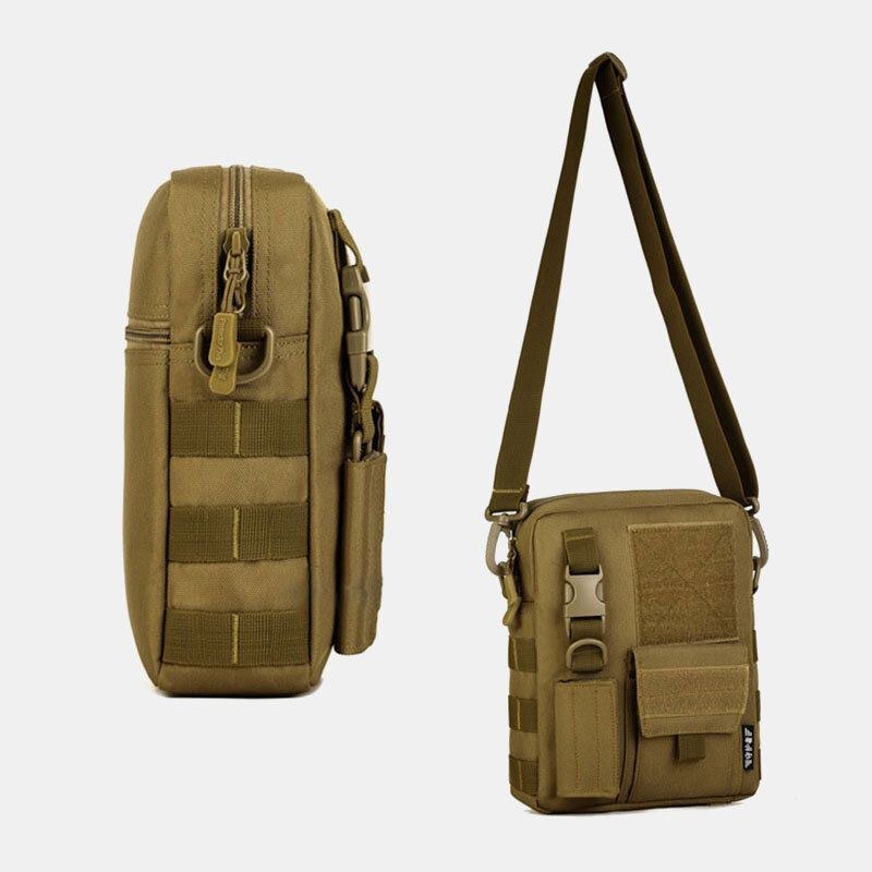 Herre Camo Mønster Multifunktion Stor Kapacitet Udendørs Rejse Taktisk Taske Crossbody Taske Skuldertaske Firkantet Taske