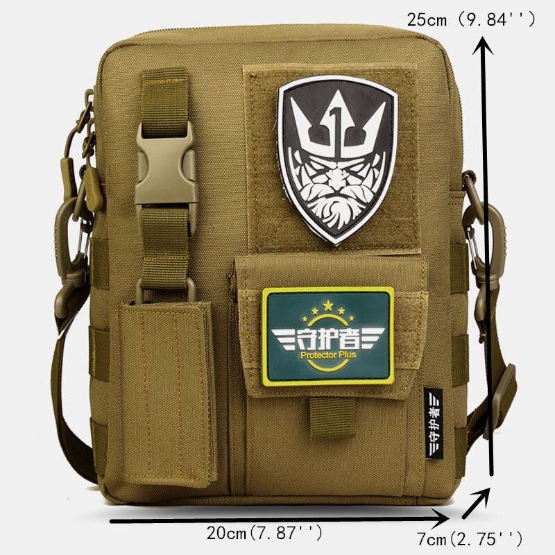 Herre Camo Mønster Multifunktion Stor Kapacitet Udendørs Rejse Taktisk Taske Crossbody Taske Skuldertaske Firkantet Taske