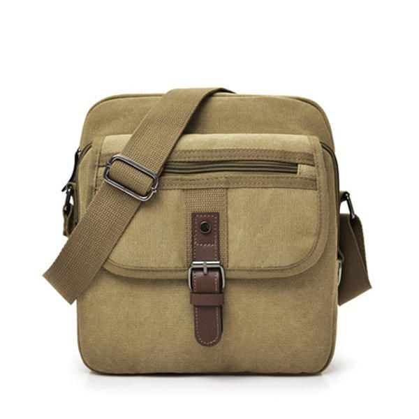 Herre Canvas Multifunktionel Vintage Crossbody-taske Skuldertaske Casual Business Travel Pack