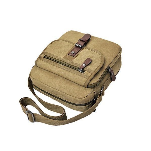 Herre Canvas Multifunktionel Vintage Crossbody-taske Skuldertaske Casual Business Travel Pack