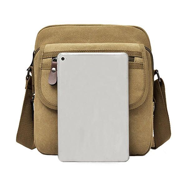 Herre Canvas Multifunktionel Vintage Crossbody-taske Skuldertaske Casual Business Travel Pack