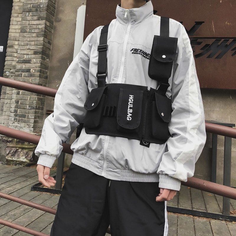 Herre Kvinder Mode Brysttaske Tactical Multi-pocket Vest Taske