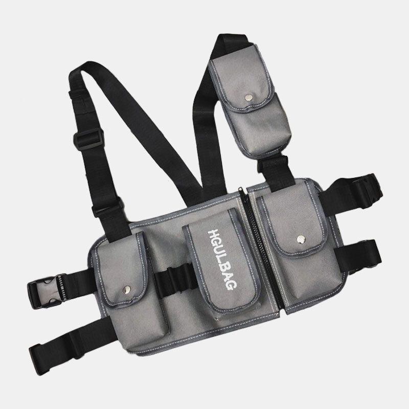Herre Kvinder Mode Brysttaske Tactical Multi-pocket Vest Taske