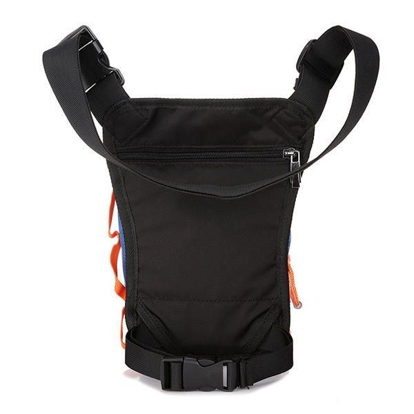 Herre Kvinder Nylon Drop Ben Taske Motorcykel Ridning Sportsbælte Talje Fanny Pack Crossbody Skuldertaske