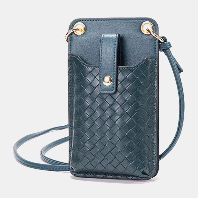 Herre Kvinder Pu Læder Anti-tyveri Multi-card Slot Kortholder 6.5 Tommer Telefon Taske Crossbody Taske Skuldertaske