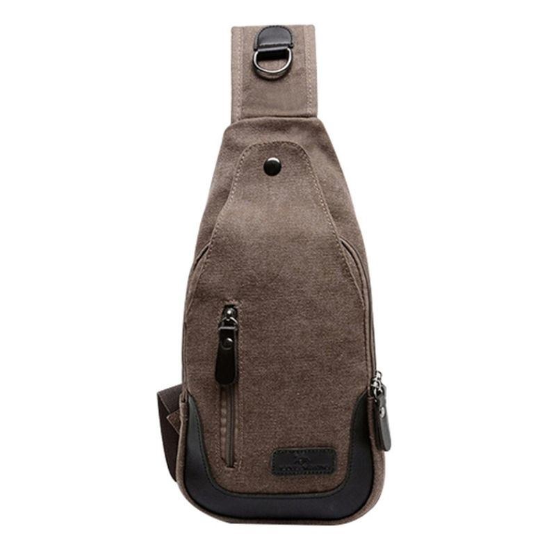 Herre Kvinder Retro Canvas Messenger Bag Skuldertaske Brystpakke