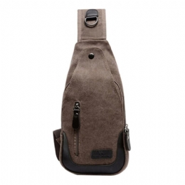 Herre Kvinder Retro Canvas Messenger Bag Skuldertaske Brystpakke