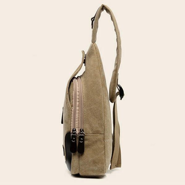 Herre Kvinder Retro Canvas Messenger Bag Skuldertaske Brystpakke