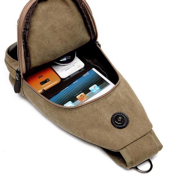 Herre Kvinder Retro Canvas Messenger Bag Skuldertaske Brystpakke