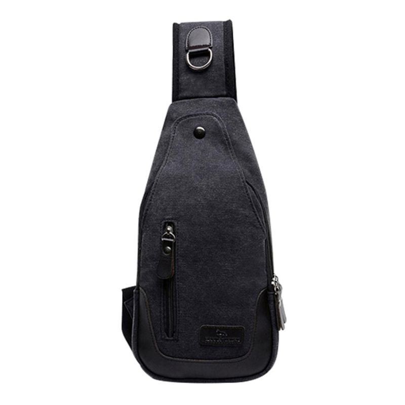 Herre Kvinder Retro Canvas Messenger Bag Skuldertaske Brystpakke