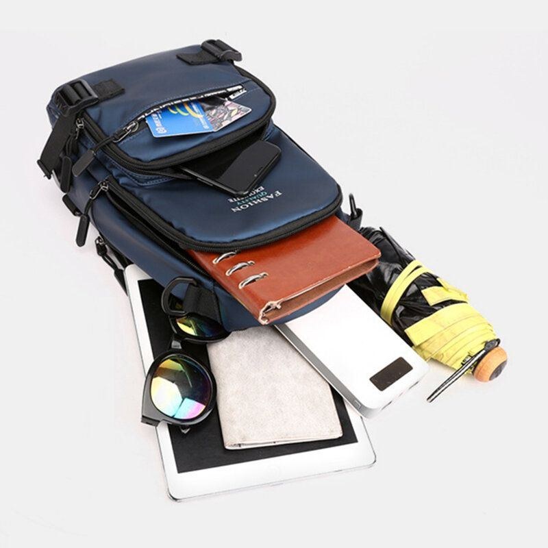 Herre Mode Letvægts Multifunktionel Crossbody-taske Skuldertaske Brysttaske Rygsæk Med Usb-opladningsport
