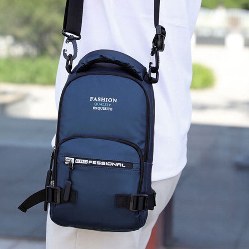 Herre Mode Letvægts Multifunktionel Crossbody-taske Skuldertaske Brysttaske Rygsæk Med Usb-opladningsport