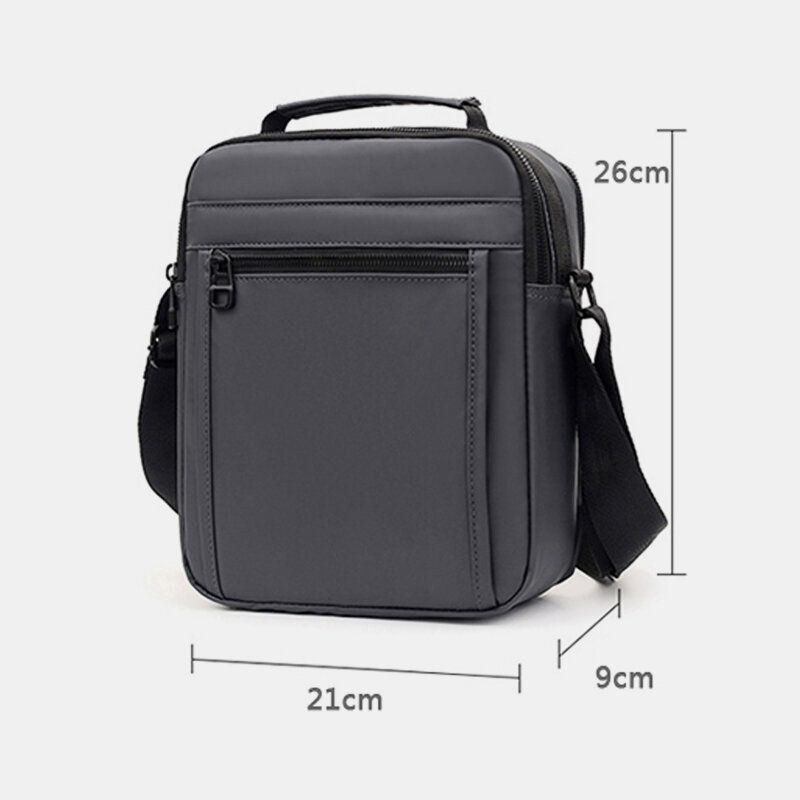 Herre Nylon Letvægts Casual Udendørs Rejser Multi-bære Skuldertaske Crossbody Taske
