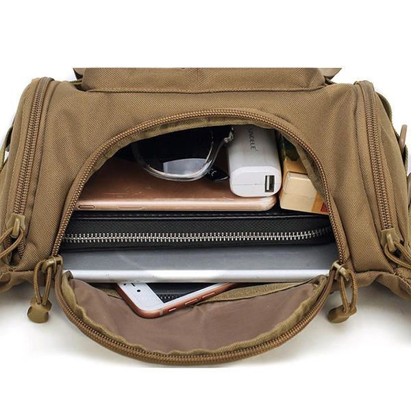 Herre Nylon Udendørs Vandtæt Tactical Sling Bag Brysttaske Taljetaske Crossbody Taske