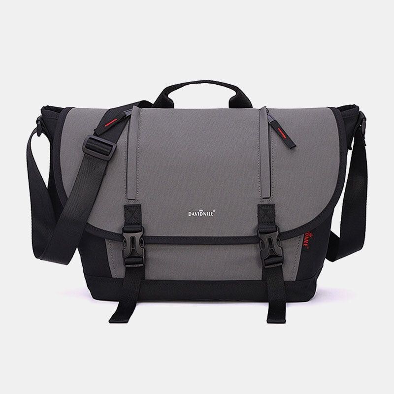 Herre Oxford Horisontal Stor Kapacitet Flap-over Crossbody Skuldertaske Rejsetaske