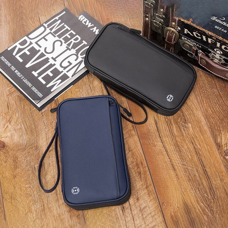 Herre Oxford Multifunktion Vandtæt Crossbody-taske Tyverisikring Multi-card Slot Telefontaske Skuldertaske