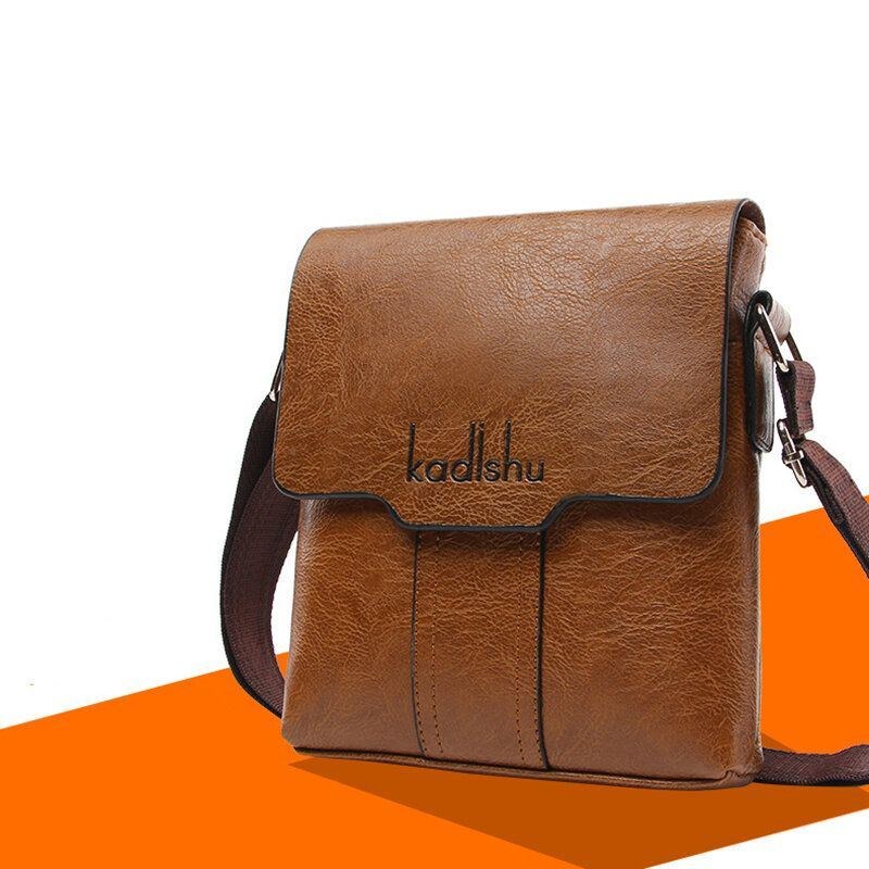 Herre Pu Læder Fritid Crossbody Taske Skuldertaske