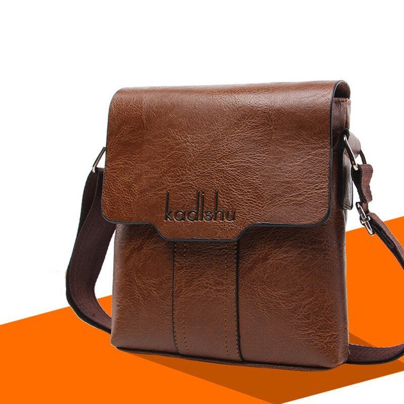 Herre Pu Læder Fritid Crossbody Taske Skuldertaske