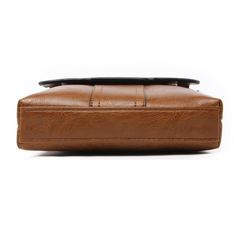 Herre Pu Læder Fritid Crossbody Taske Skuldertaske