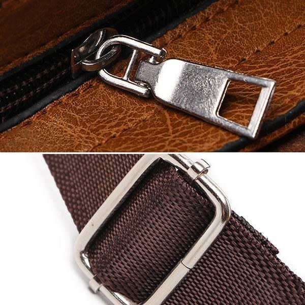 Herre Pu Læder Fritid Crossbody Taske Skuldertaske