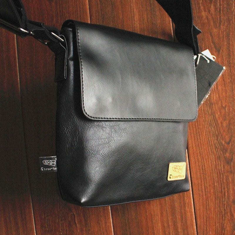 Herre Pu Leahter Ryg Anti-tyveri Lomme Crossbody Tasker Casual 6.5 Tommer Telefontaske Messenger Bag Skuldertaske Rejsetaske