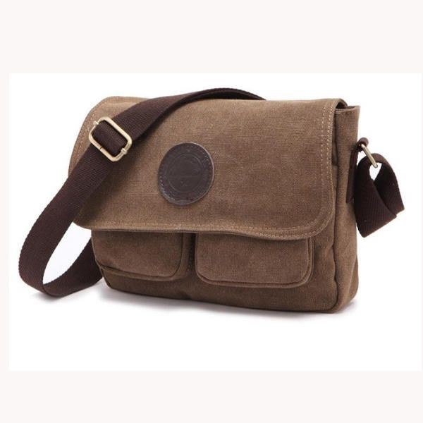 Herre Retro Crossbody Taske Lærred Skuldertaske Messenger