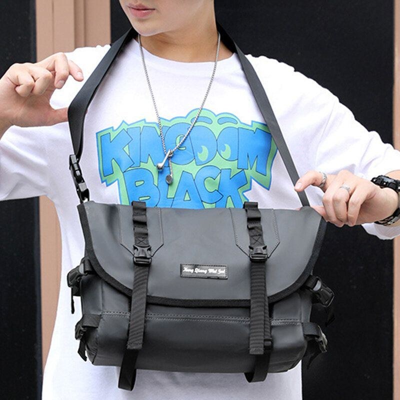 Herre Unisex Nylon Justerbar Skulderrem Multi-lommer Crossbody Tasker Casual Ryg Anti-tyveri Pocket Messenger Bag Skuldertaske
