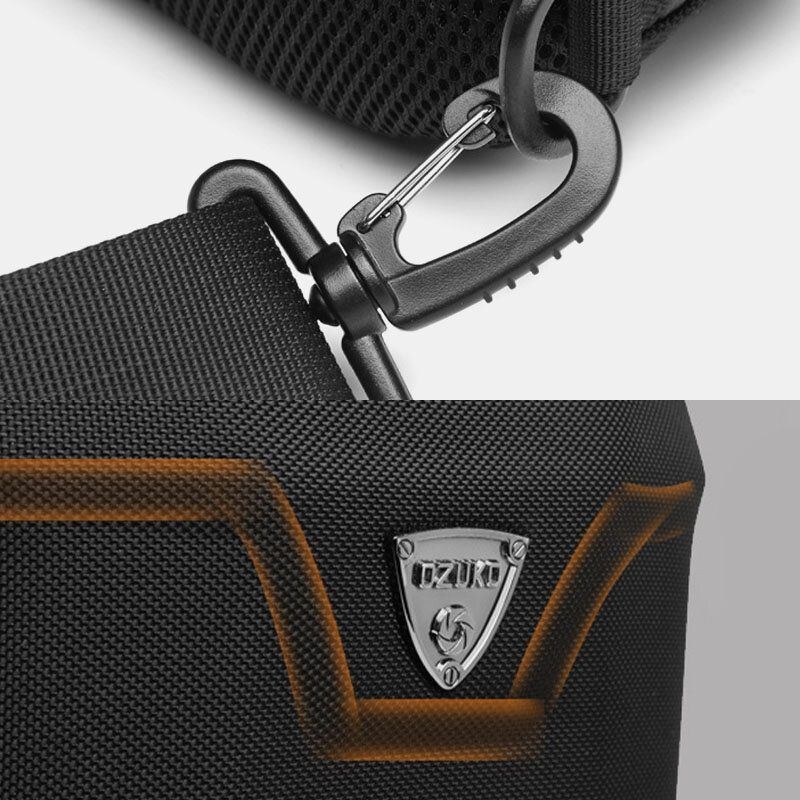 Herre Usb-opladning Multi-pocket Anti-tyveri Vandtæt Udendørs Crossbody Taske Brysttaske Sling Bag