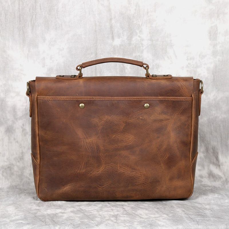 Herre Vintage Multifunktion Stor Kapacitet Business Crossbody Taske Multi-lomme Pu Læder Håndtaske Skulder Messenger Bag