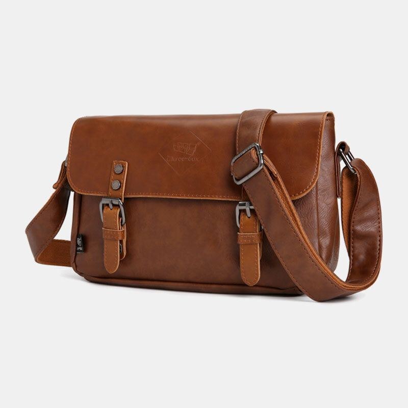 Perioperativ periode TVstation fest Herre Vintage Vandtæt Multi-lomme Imiteret Læder Crossbody Taske  Skuldertaske | skoogtasker.com