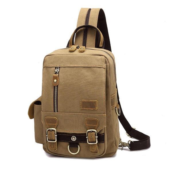Mænds Multifunktion Canvas Casual Taske Messenger Bag Skuldertaske
