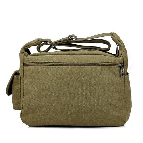 Stor Kapacitet Mænd Casual Canvas Skulder Taske Rejse Crossbody Taske