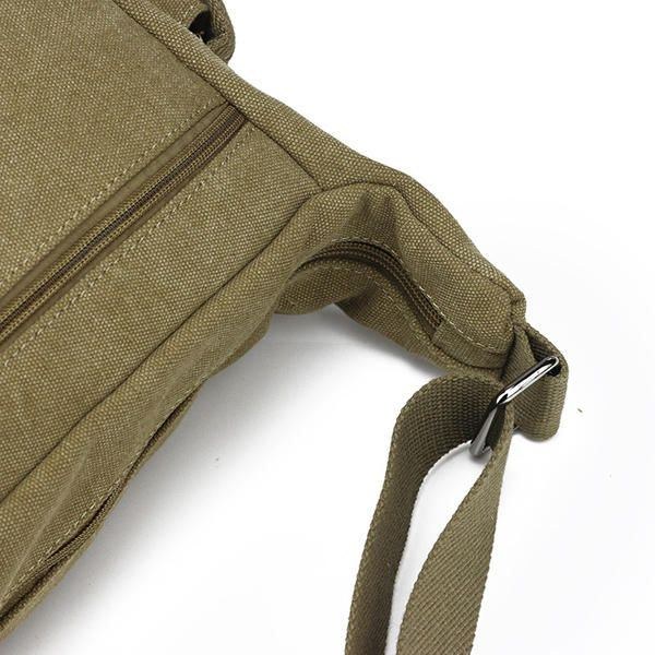 Stor Kapacitet Mænd Casual Canvas Skulder Taske Rejse Crossbody Taske