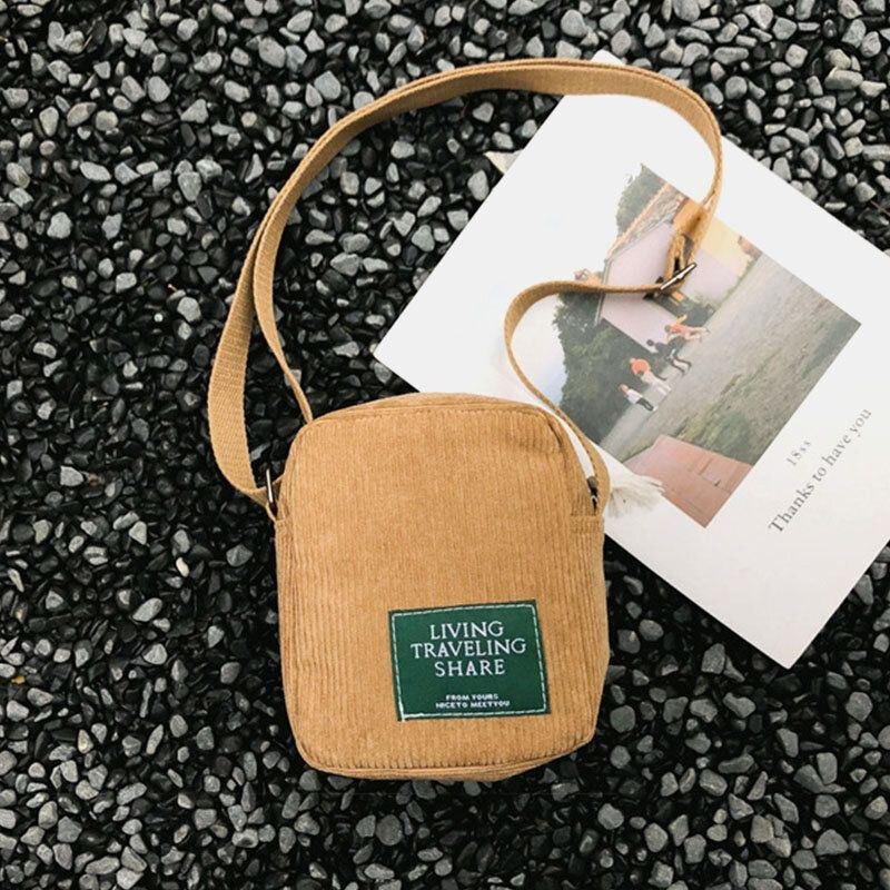 Unisex Fløjlsbukser Til Mænd Retro Mini Universal Udendørs Telefontaske Crossbody Taske Skuldertaske