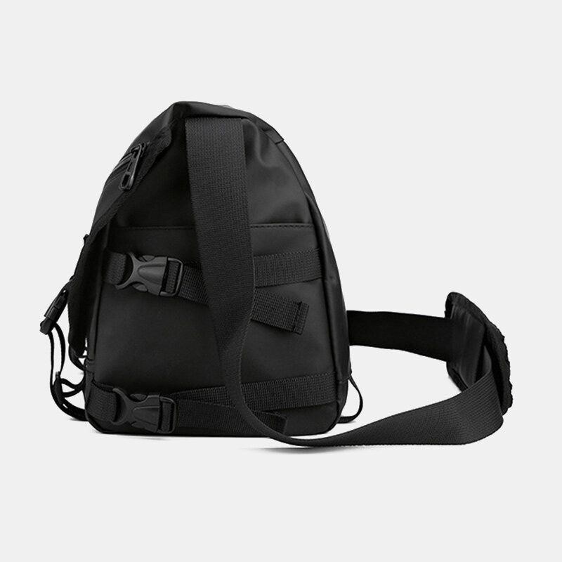 Unisex Mænd Med Stor Kapacitet Ryg Anti-tyveri Lomme Crossbody Tasker Minimalistisk Spænde Nylon Messenger Bag Skuldertaske