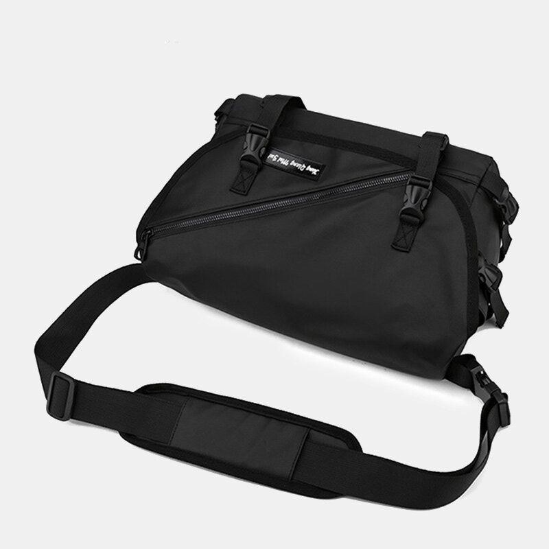 Unisex Mænd Med Stor Kapacitet Ryg Anti-tyveri Lomme Crossbody Tasker Minimalistisk Spænde Nylon Messenger Bag Skuldertaske